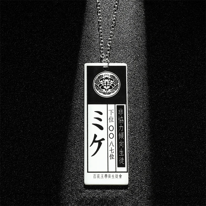 Japanese Anime Kakegurui Compulsive Gambler Necklace Jabami Men and Women Role-Playing The Same Pendant Necklace Jewelry Gifts