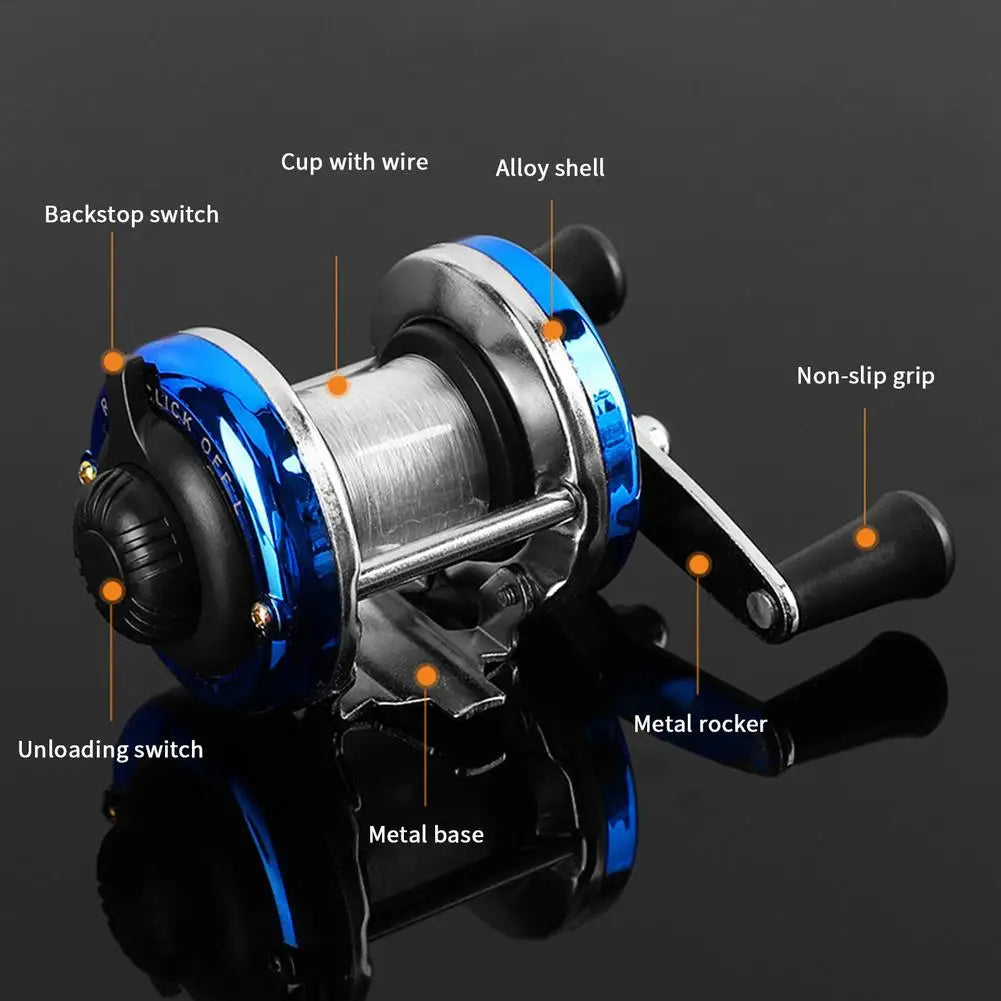 Mini Winter Ice Fishing Reel Portable Small Spinning Reels Double Rocker 1 Bb Bearing Fishing Drum Wheel For Fishing Accessories