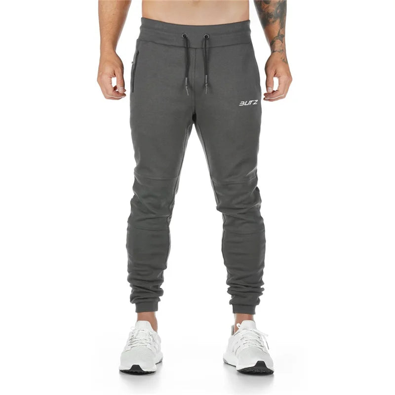 New Cotton Gym Pants Men Quick Dry Fit Running Jogging Pants Men Bodybuilding Training Sport Pants Fitness Trousers Sportswear