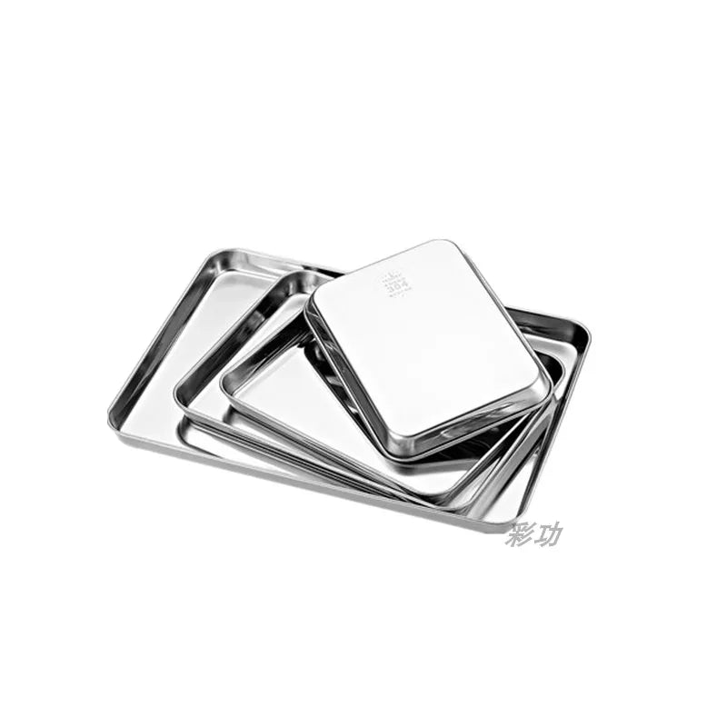 Baking Sheets Set Chef Cookie Sheets Baking Pans Toaster Oven Tray Pans Easy Clean Baking Dishes Kitchen Stainless Steel FDA