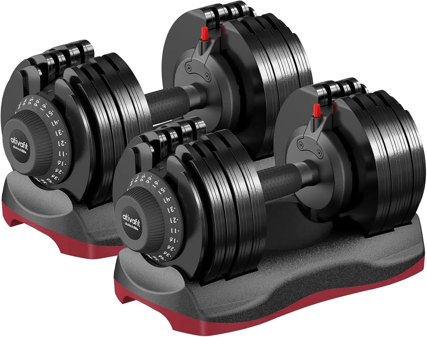 27.5 LBS/66LBS/88LBS Adjustable Dumbbell Set with Anti-slip Handle 12 in 1 Quick Dial Adjustment Weights with Safety Locking