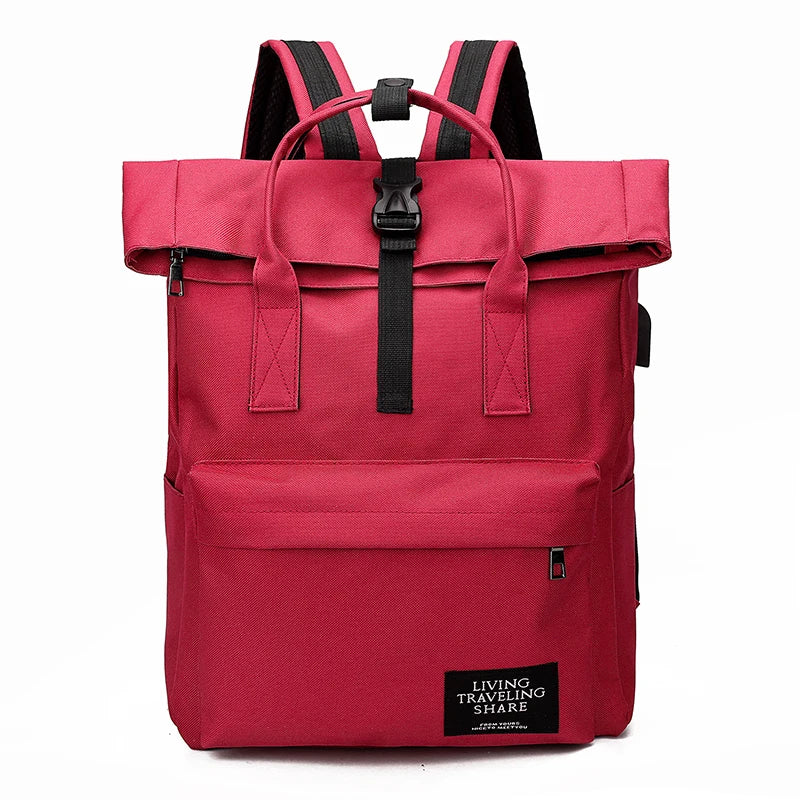 Fashion USB Laptop Backpack For Women Men Shoulder Bags SchoolBag Female Mochila Backpacks For Teenage Girls Travel Rucksack
