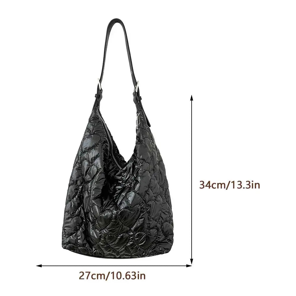 Women Handbag Shoulder Bag Waterproof Large Capacity Quilted Lattice Shoulder Bags Shopping Bag Lightweight Leather Shoulder Bag