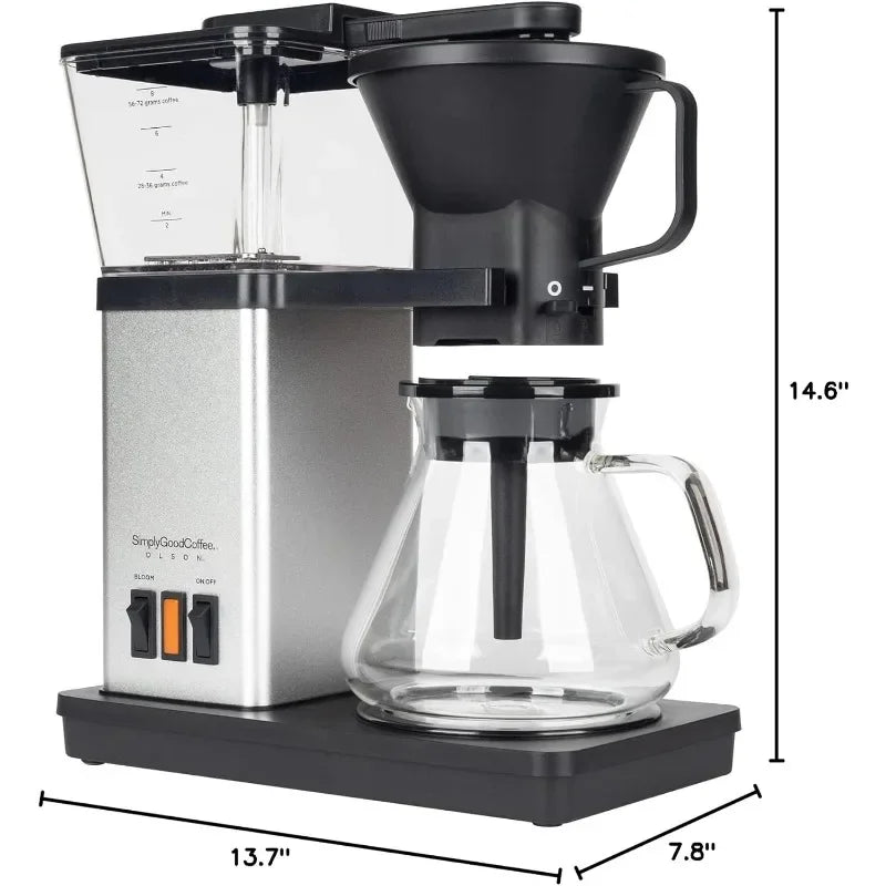 SimplyGoodCoffee Coffee Maker / Coffee Machine. 8 Cup Automatic Drip Pour Over Coffee Brewer. Easy To Use, Durable Stainless