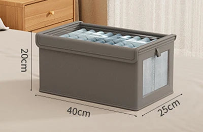 Visible Wardrobe Storage Organizer with Clear Window Large Capacity for Home Closet Bedroom T-Shirt Underwear Pants Organization