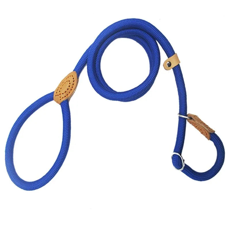 P Chain Dog Leash Slip Collar pet Walking Leads Nylon Dog Mountain Climbing Rope puppy pet Traction For small Medium Large Dogs