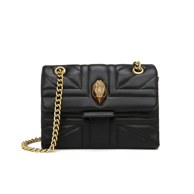 2024 New Trend Women's Bag Diamond Quilted Chain Shoulder Bag Fashion Crossbody Bag Eagle Head Handbag