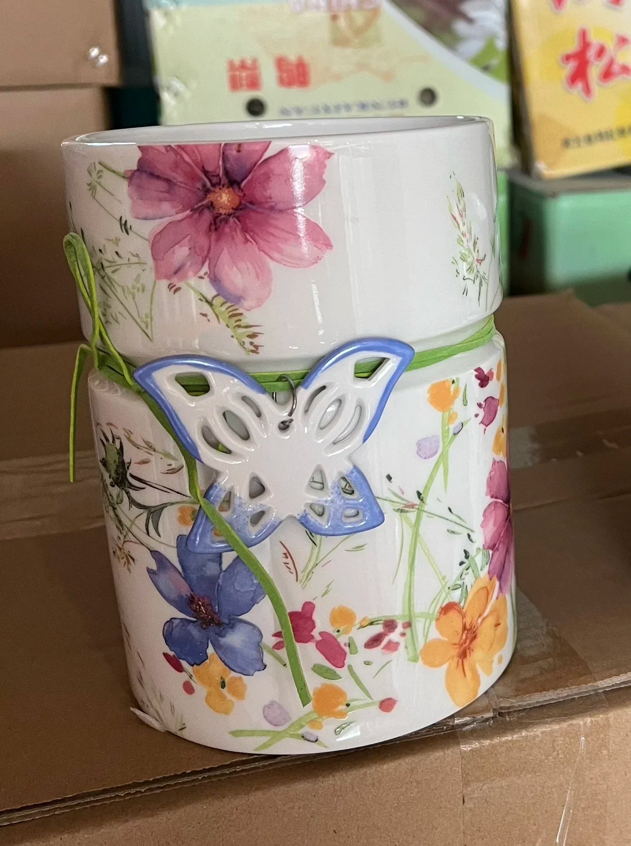 German Mariefleur Garden Purple Candle Holder, Flower Vases, Egg Holder, Food Plate, Candlestick, Home Decorations