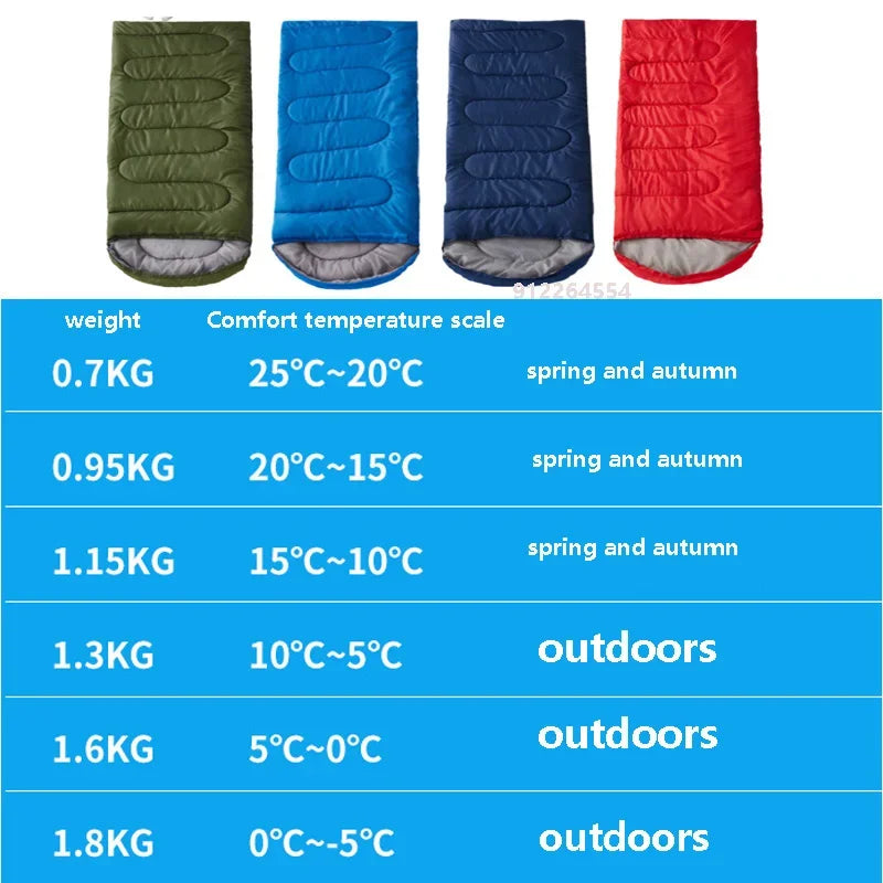 Lightweight Waterproof Sleeping Bag Ultra Light Cotton Sleeping Bag Winter Sleeping Bag Outdoor Camping Bags