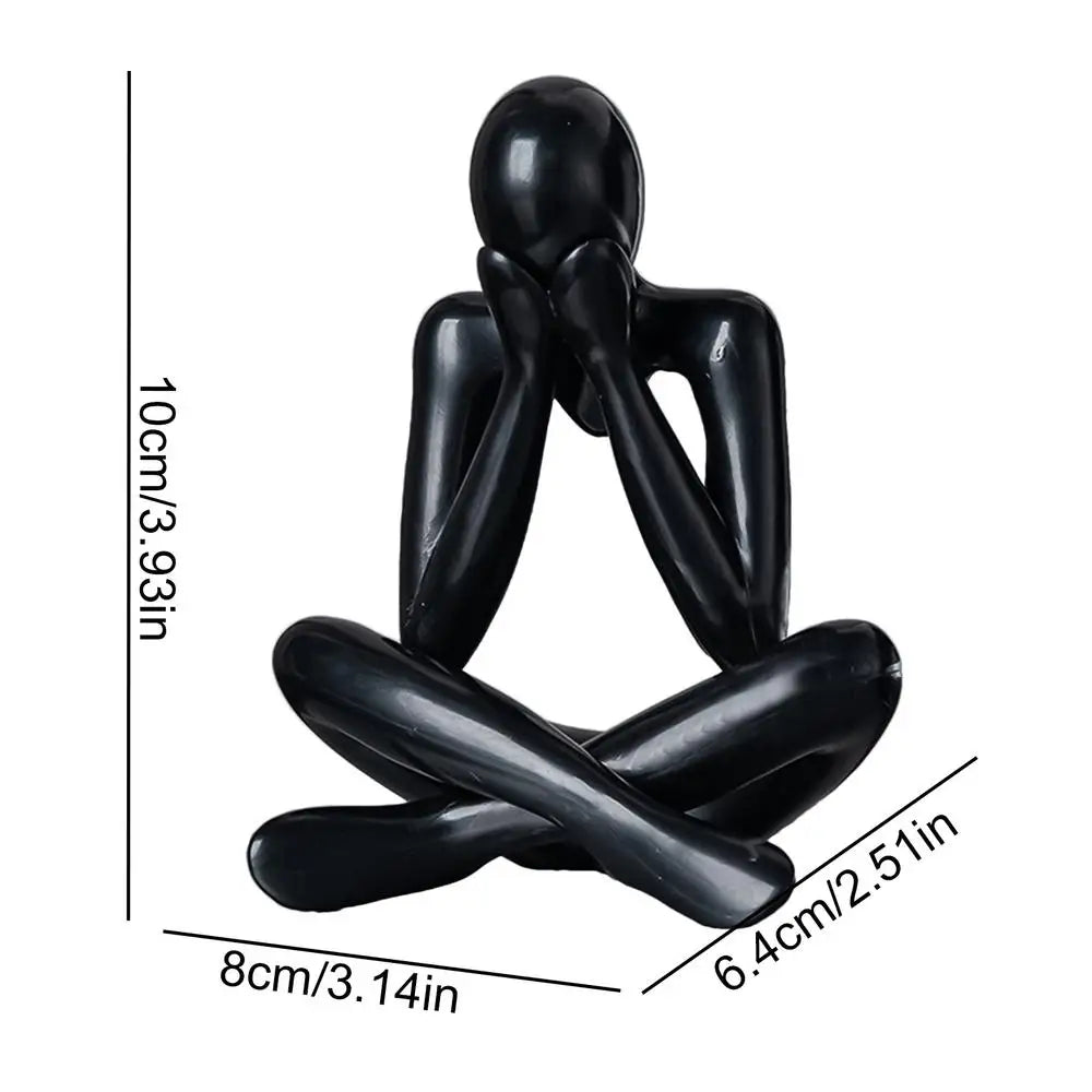 Thinker Statue Art Abstract Sculpture Modern Home Decor Accents Collectible Figurines