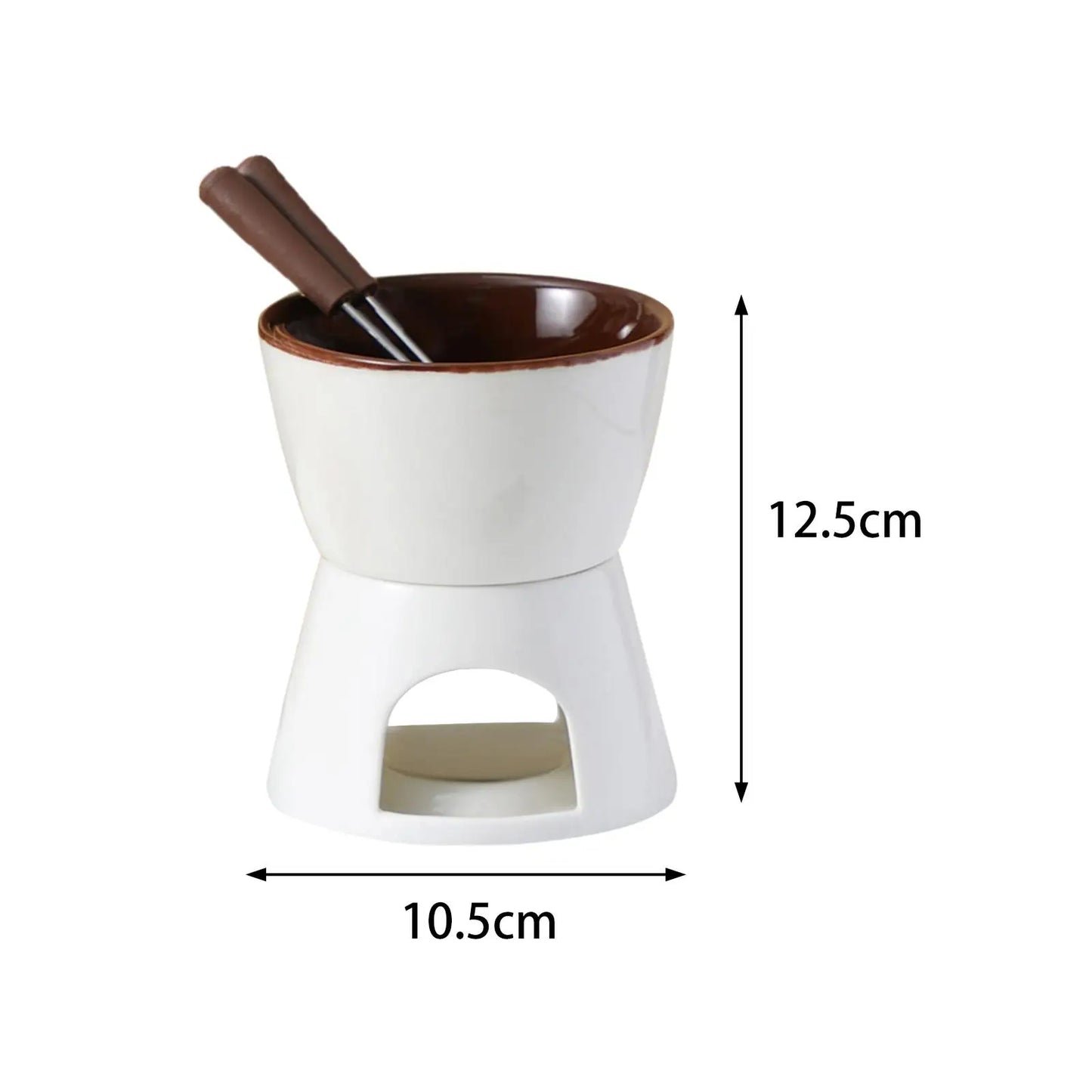 Chocolate Fondue Pot Cooking Cookware Dinner Wedding Dining Caramel 300ml