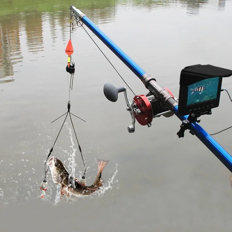4.5m fishing metal reel rod camera set portable fish finder fish finder combo