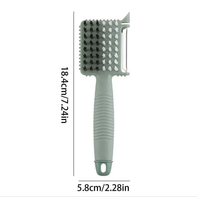 Fruit And Vegetable Peeler Vegetable Scrubber Compact Food Peeler Fruit Peeler With Brush Practical Hand Peeler For Vegetables