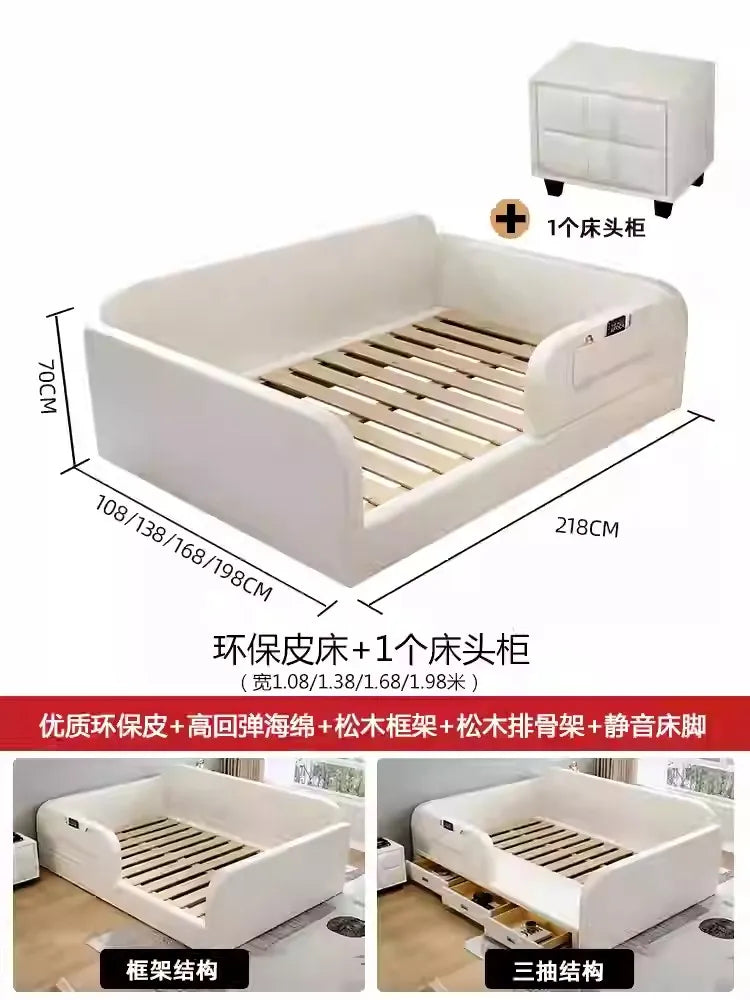 Bedroom Modern Bed Aesthetic Luxury Headboard Children Bed Storage 180x200 Cama De Lujo Para Dormitorio Home Accessories