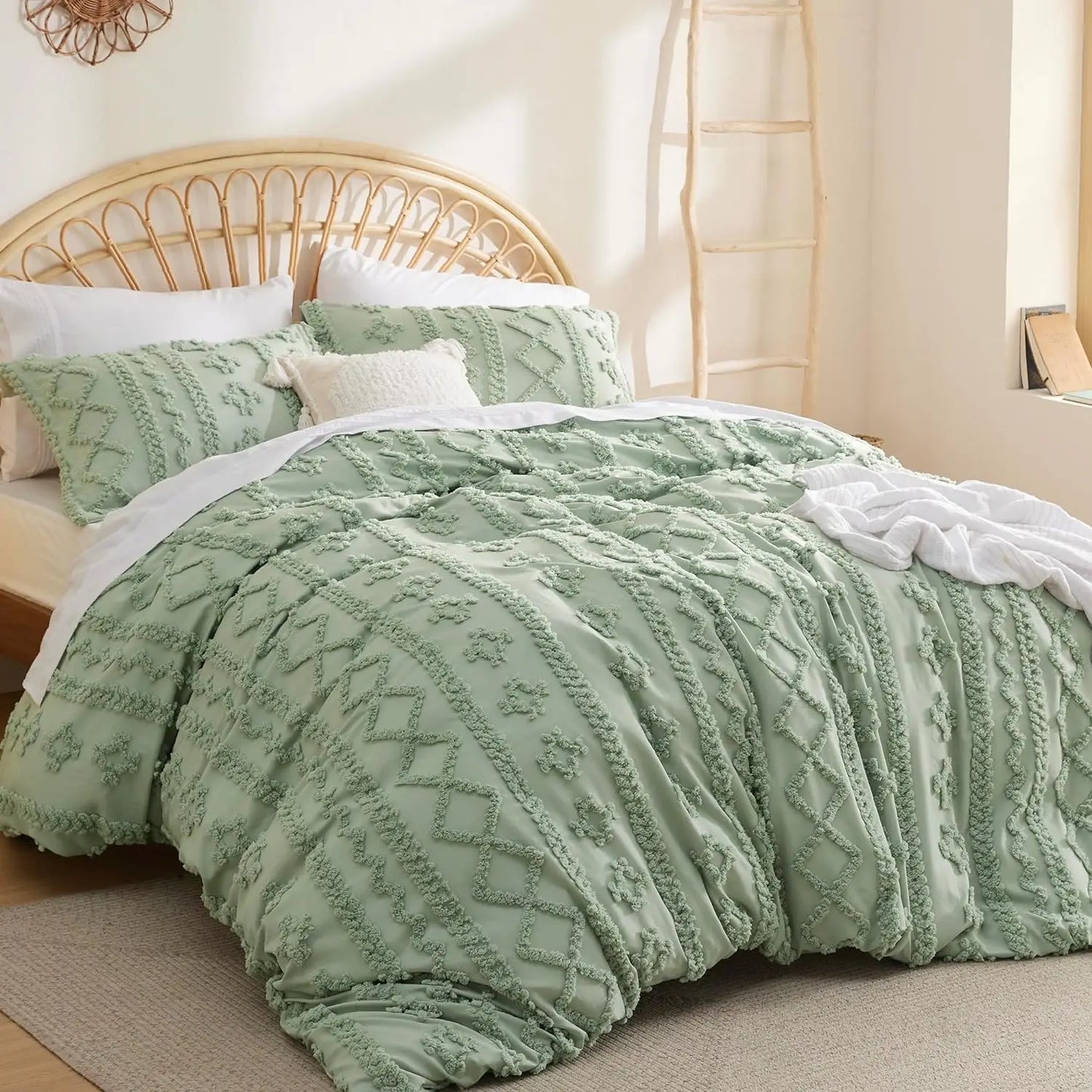 Bedsure Boho Duvet Cover, Tufted/ Checkerboard/ Arch Design Bedding Duvet Cover Set for All Season, Twin, Queen, King