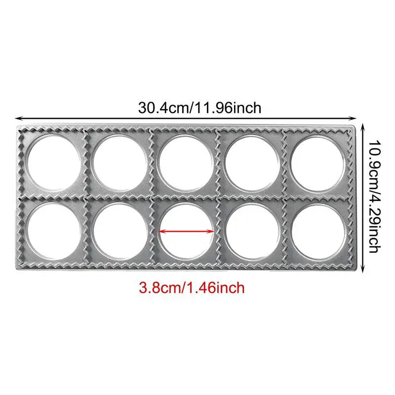 Italian Pasta Mold Ravioli Tray Plate Pin Square Edges Frame For Perfect Attachment And Shape Large Ravioli Maker