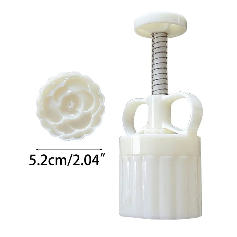 Camellia Flower Mooncake Press Mold Cookie Stamps Chinese MidAutumn Cake Makers Decoration Tool DIY Cookie Cooki cutter steel