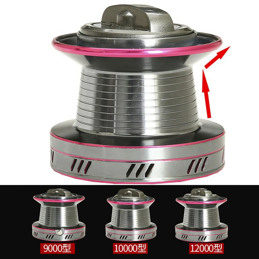 GHOTDA Spinning Reel Deep Metal Spool 12000 10000 9000 Series Fishing Reel Saltwater Max Drag Power 20-30kg