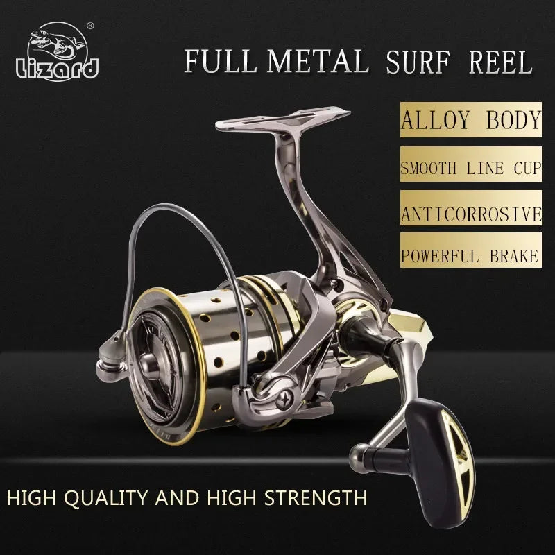Surf Spinning Carp Fishing Reel 30kg Drag Power 10+1bb Stainless Steel Bearings Big Sea Fishing Reel