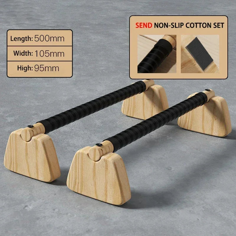 New Push Up Russian Stand Wooden Single and Parallel Bars Inverted Stand Practice Solid Wood Strength Training Equipment