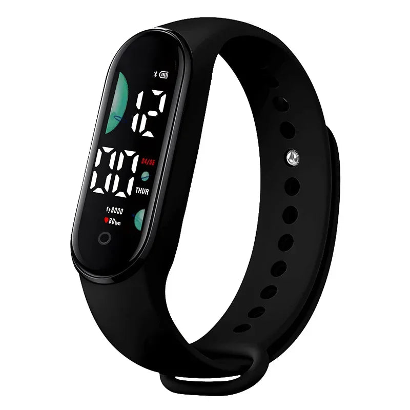 Sports Watch Electronic LED Digital Wristwatch for Women Fashion Casual Simple Silicone Touch Waterproof Bracelet Clock