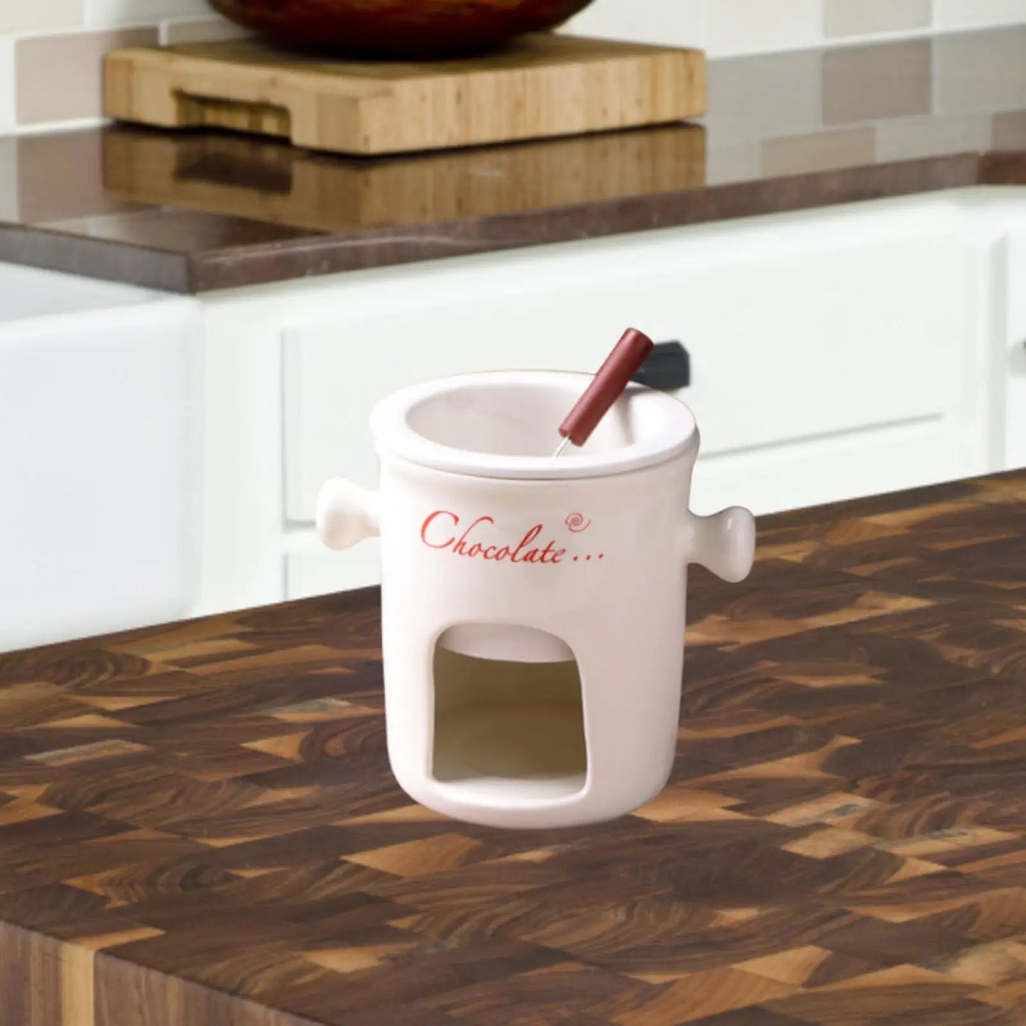 Porcelain Chocolate Fondue Food Cookware for Birthday Anniversary Broth