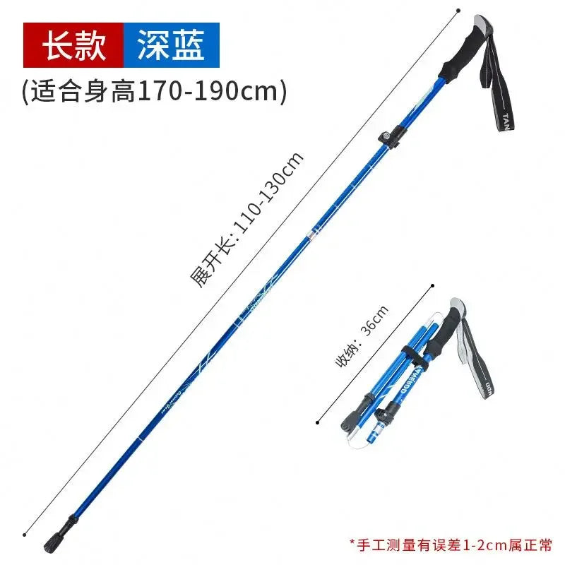 High Quality Ski Poles Foldable Crutch Trekking Pole Walking Pole Alpenstock Walking Sticks