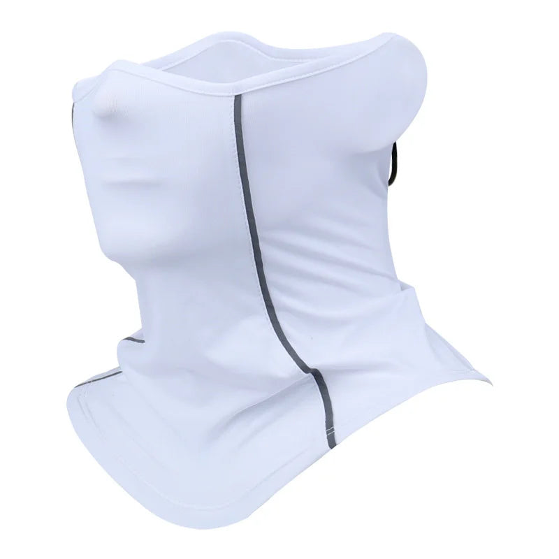 Reflective Nigh Riding Half Face Mask Summer Ice Silk Sunscreen Dust-proof Neck Collar Scarf Sports Bandana Balaclava Men Women