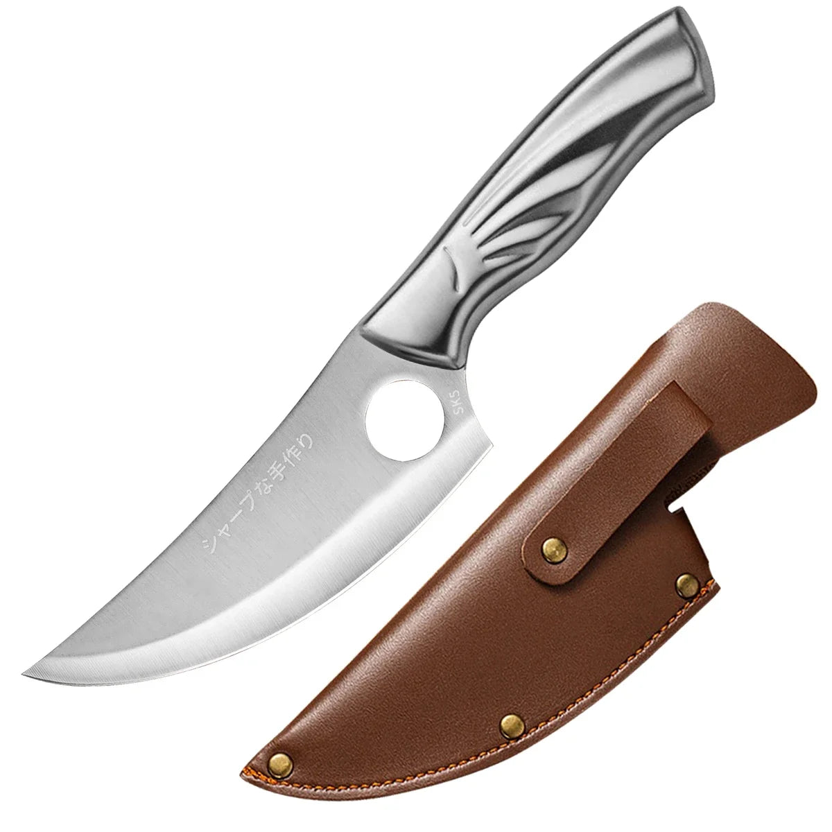 5.5 "Damascus Kitchen Knife All steel 5CR15 boning knife, stainless steel home women's sharp meat/chopping knife, 1/2 cutter