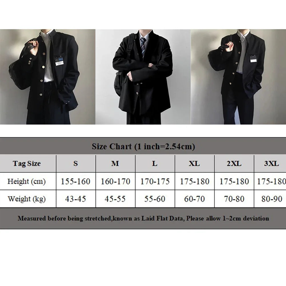 Men Spring Autumn Japanese Style School Uniform Dk Blazers Fashion Suit Jackets Matching Explosion Coat