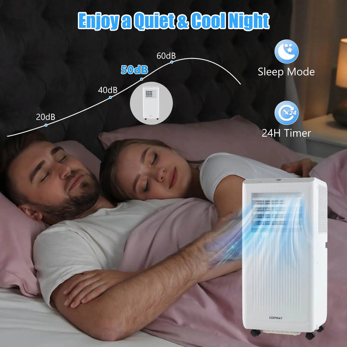 8000 BTU Portable Air Conditioner 3-in-1 Freestanding Air Cooler w/ Dehumidifier
