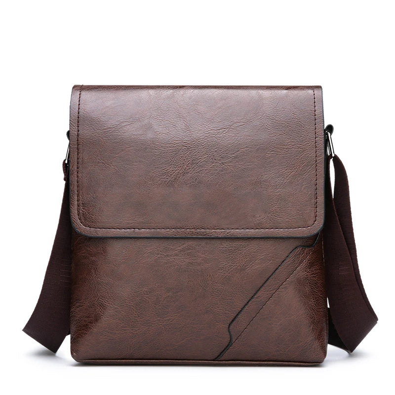 Fashion Versatile High Quality PU Large Capacity Solid Color Men's Crossbody Bag 2025 New Concise Commute Classic Shoulder Bags