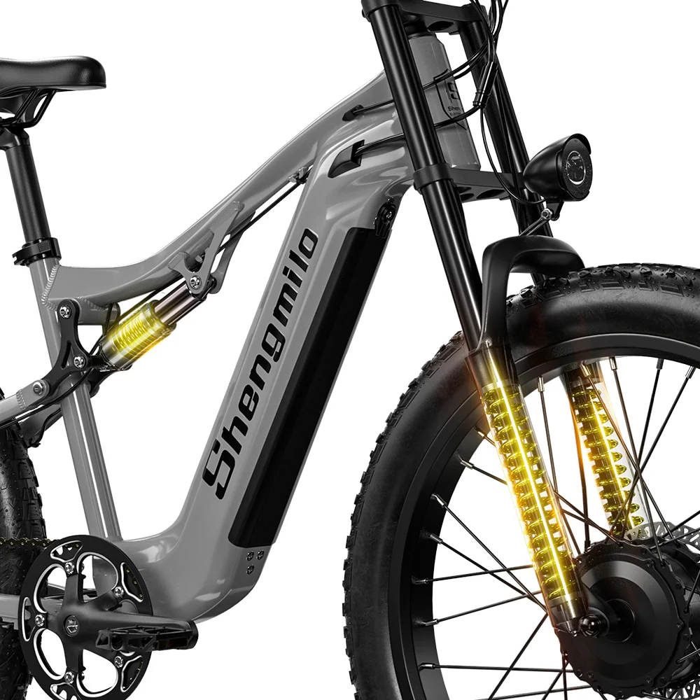 Shengmilo S600 Adult Electric Mountain Bike2000W Dual Motor 48V17.5AH ebike,Dual Suspension Electric Bicycle(US Warehouse))