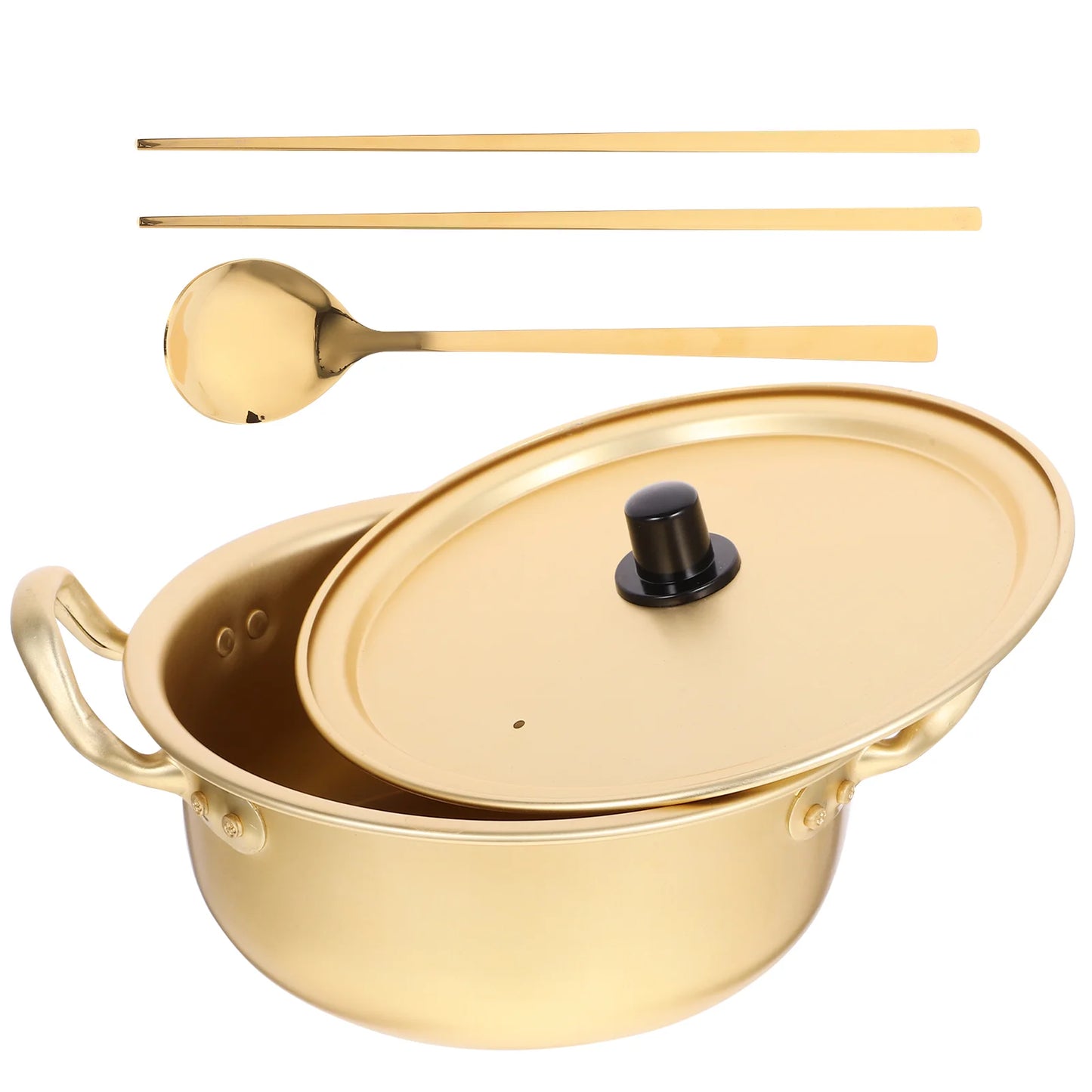 Wok Instant Noodle Pot Frying Pan Korean Ramen Saucepan Kitchen Aluminum Small Hot
