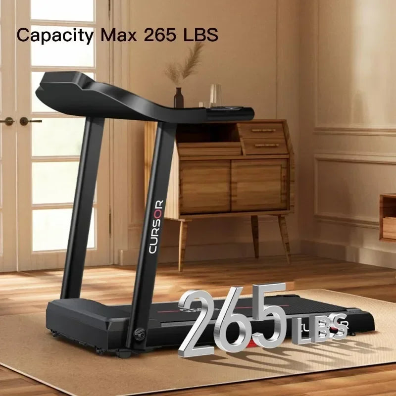 Home Folding Treadmill with Pulse Sensor 2.5 HP Quiet Brushless 7.5 MPH 265 LBS Capacity