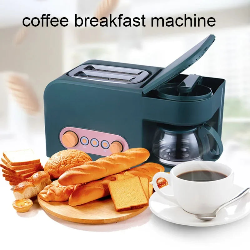 Multifunctional Breakfast Baking Machine Toaster Bread Sandwich Grill Oven Coffee Maker Drip Cafe American Pot Boiler