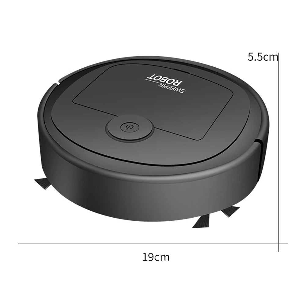 A74G-Robotic Vacuum Intelligent Low Noise Floor Sweeper Dust Catcher Carpet Cleaner ,Black