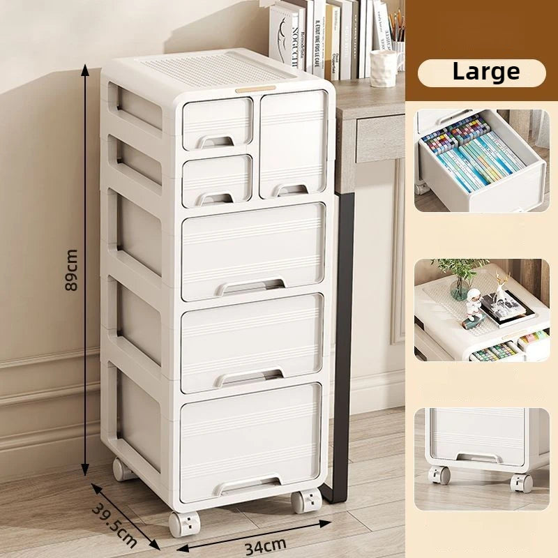 Under-Desk Storage Cabinet Drawer Removable Living Room File Organizer Bedroom Bedside Table Organizers Container for Room