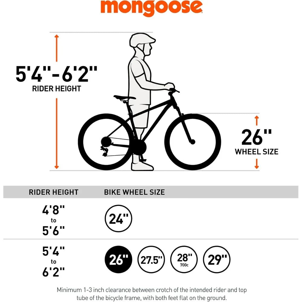 Dolomite Fat Tire Mountain Bike, for Adult Men Women, 26 Inch Wheels, 4 Inch Wide Knobby Tires, 7-Speed, Steel Frame,