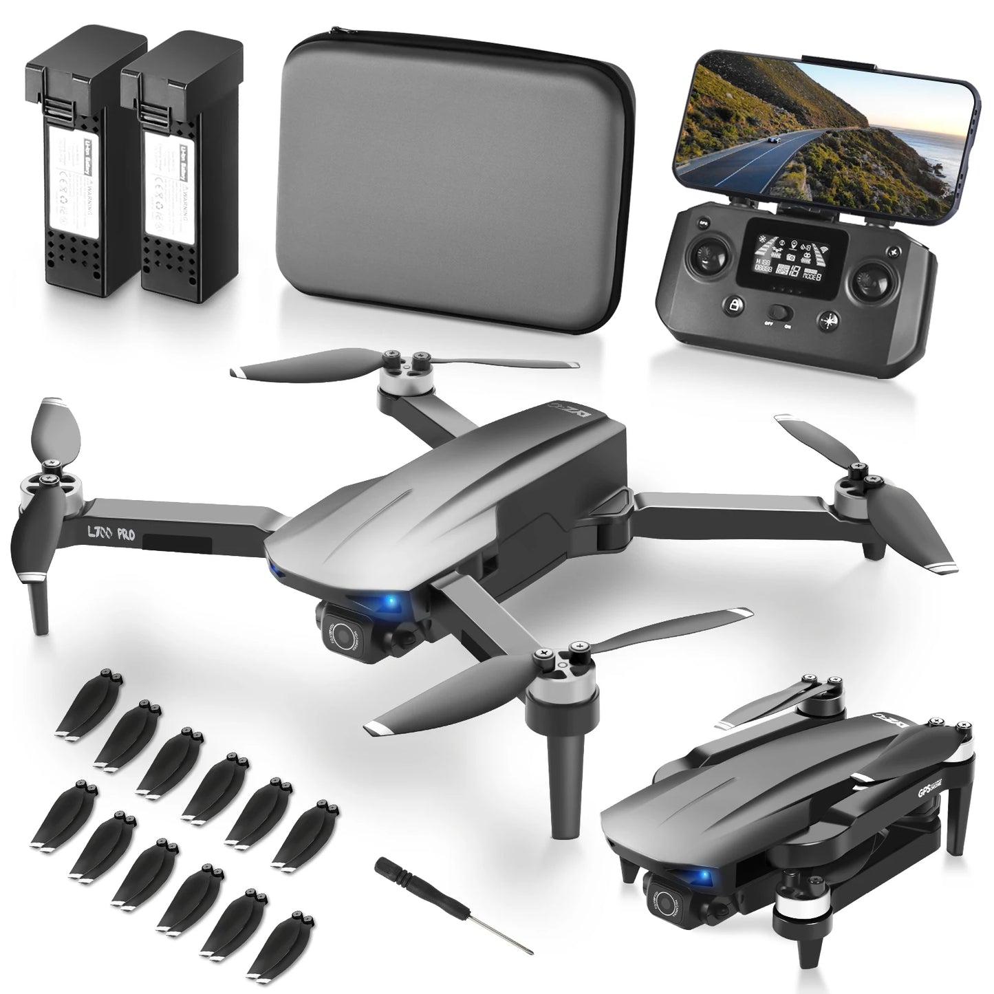 NBD Drone with Camera 4K for Adults, Easy GPS Quadcopter for Beginner Brushless Motor, 5GHz Transmission, Auto Return Home