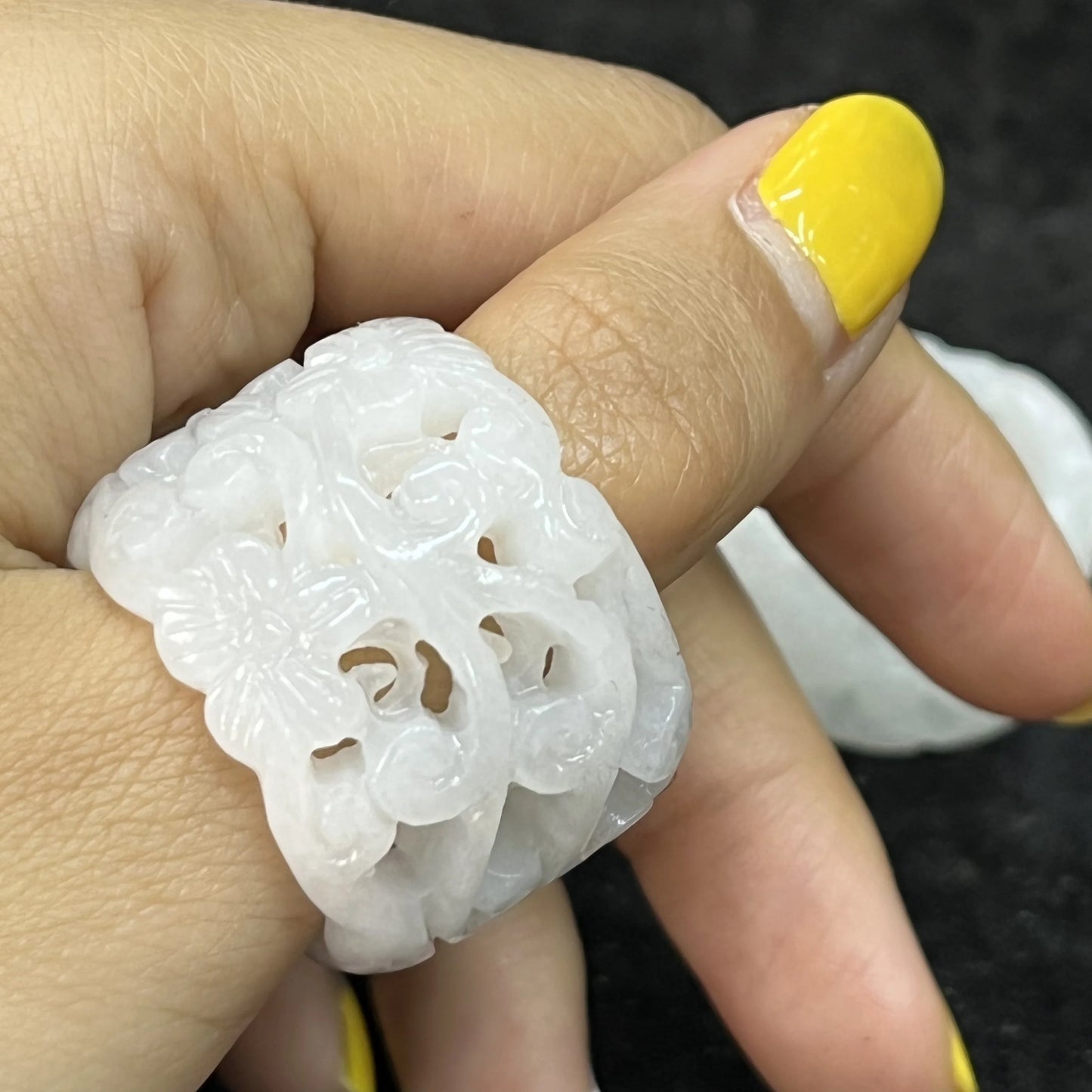 1pcs/lot Jewellery joyas homme gemstones rings antique jade wrenches classical carvings auspicious totems Collectible gifts