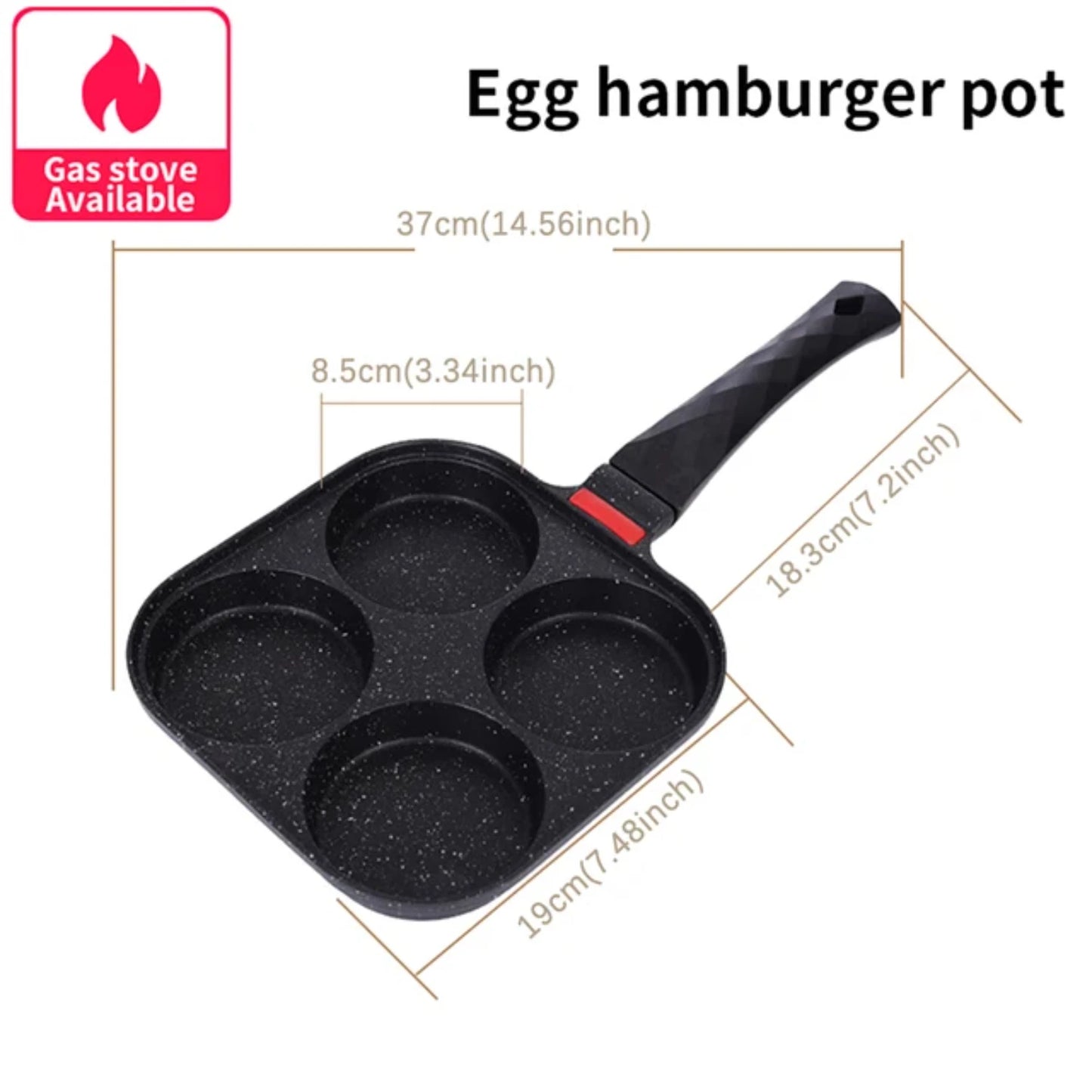 1 Pc Thickened 4 Holes Omelette Pan Non-Stick Egg Grilled Steak Breakfast Making Cooking Eggs Ham Oven tray Air fryer liner