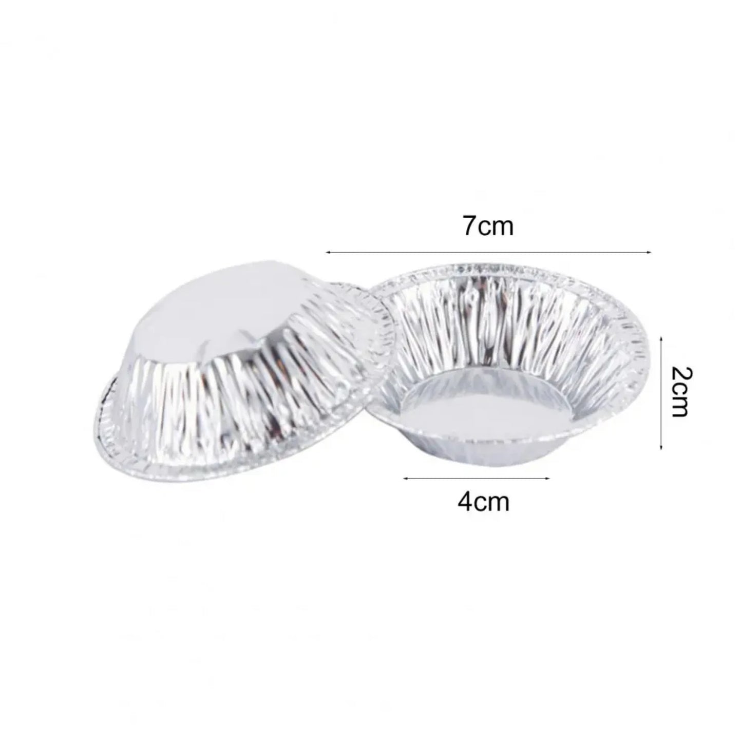 Versatile, Durable, and Grease-proof 50Pcs Aluminum Foil Egg Tart Mold - Essential Disposable Kitchen Tools for Desserts & Candi