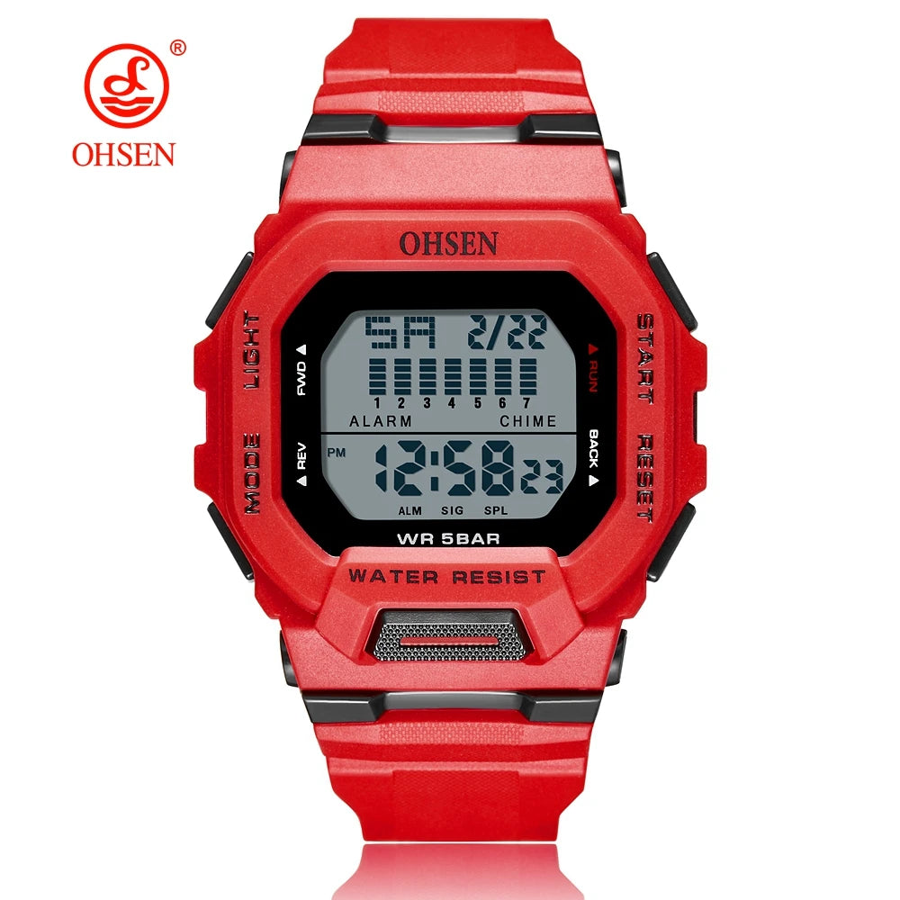 Digital Sport Watches Fashion Waterproof Black Military Men Wristwatches Electronic Hand clocks Man Watch Reloj Masculino