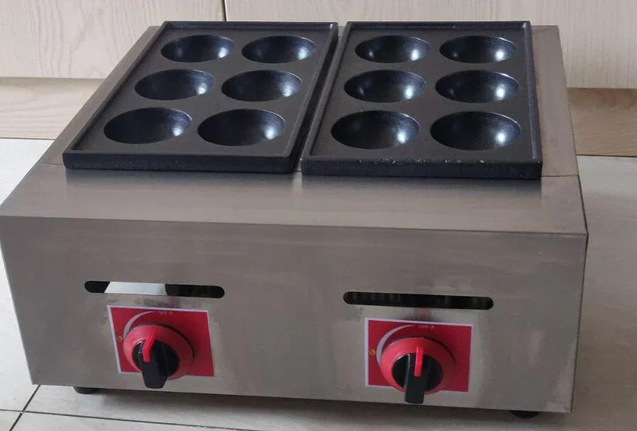 Big Size Takoyaki Maker 8cm Octopus Balls Making Machine Iron Grill Snack Machine Gas / Electric Griddle