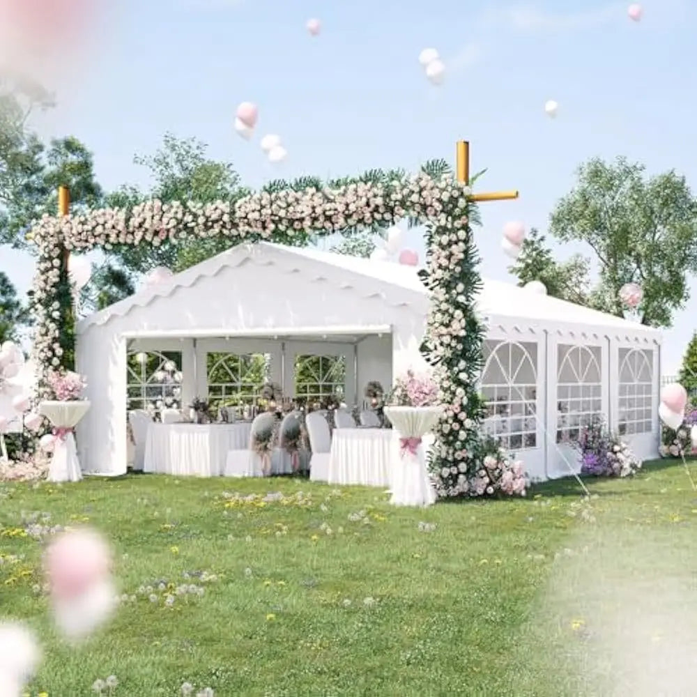 Party Tent, Heavy Duty Wedding Tents, Outdoor Gazebo Event Shelter Canopy with Carry Bags, 20'X40'
