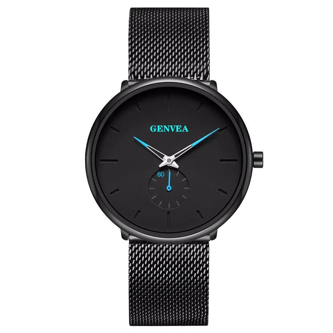Men Ultra Thin Minimalist Quartz Casual Watches Men Leather Watch Simple Stainless Steel Mesh Band Male Clock Часы Мужские