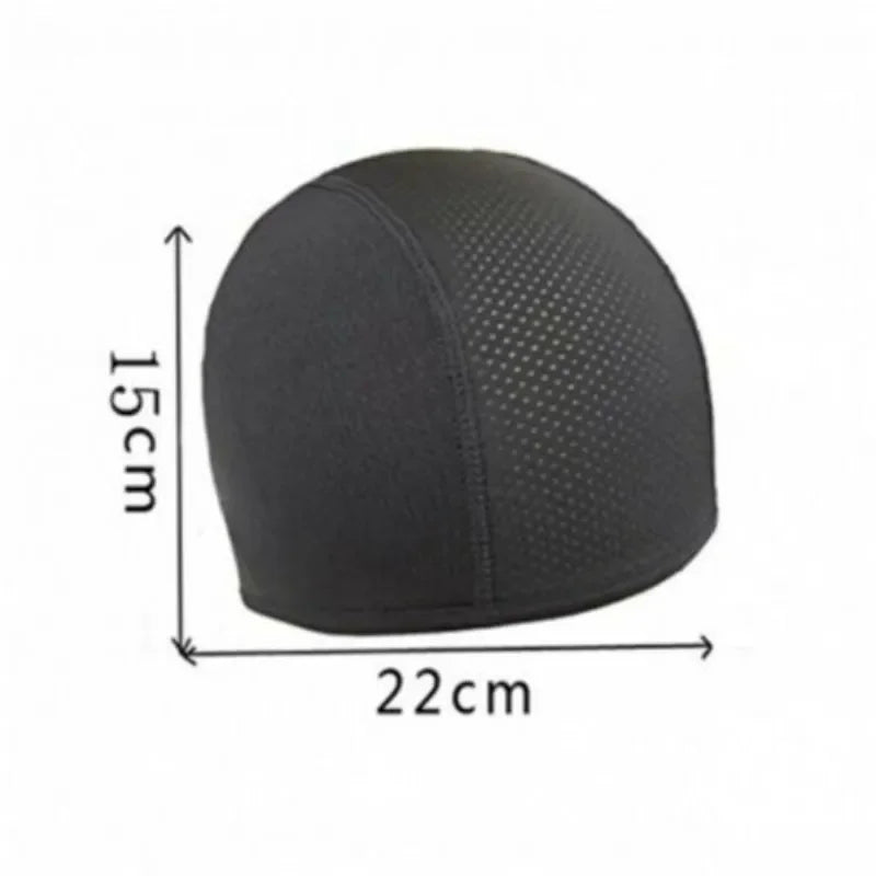 Moisture Wicking Cooling Skull Cap Helmet Liner Beanie Bald Caps Dome Cap Dries Quickly Cycling Black Hat
