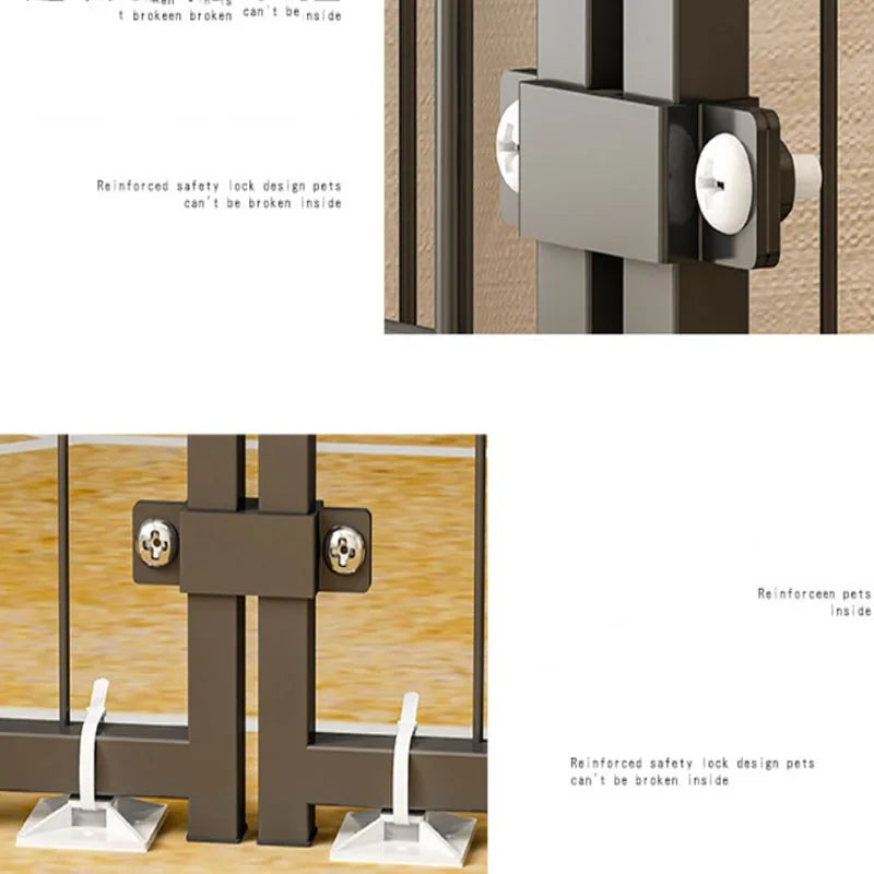 4/6 pcs 50x60cm Tube Frame antirust assembled metal dog fence panel enclosure cage guardrail ring portable