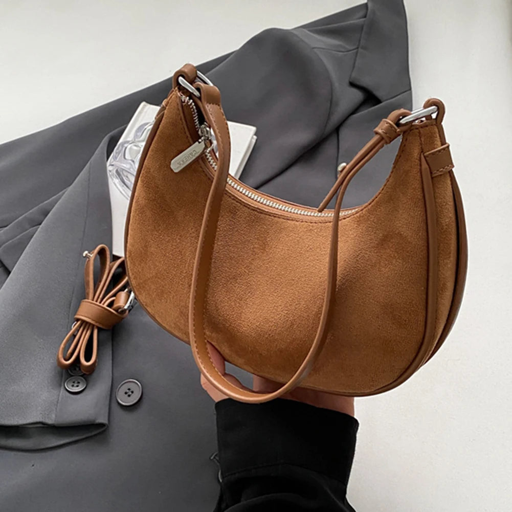 Women Tote Bags Casual Hobo Bag Crossbody Crescent Shoulder Bag Half Moon Chest Purses Female Fashion Travel Shopper Handbag